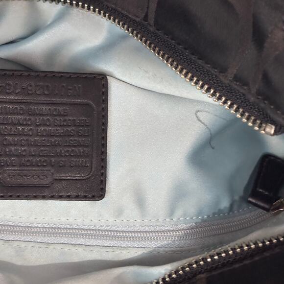 Coach Signature Collette Black Jacquard Tote Shoulder Handbag - Picture 6 of 8